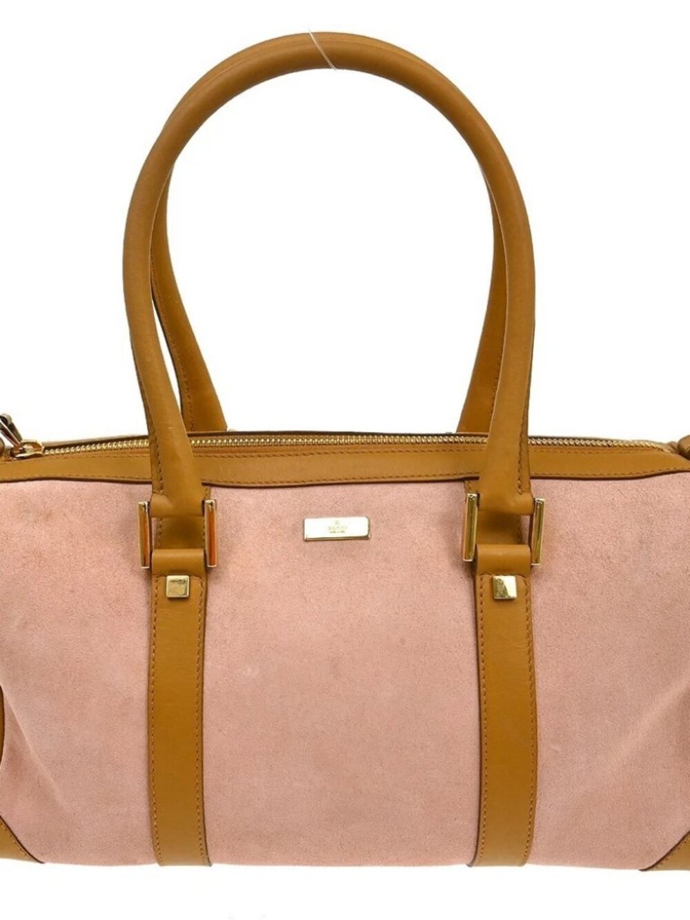 Gucci Pink Brown Suede Handbag